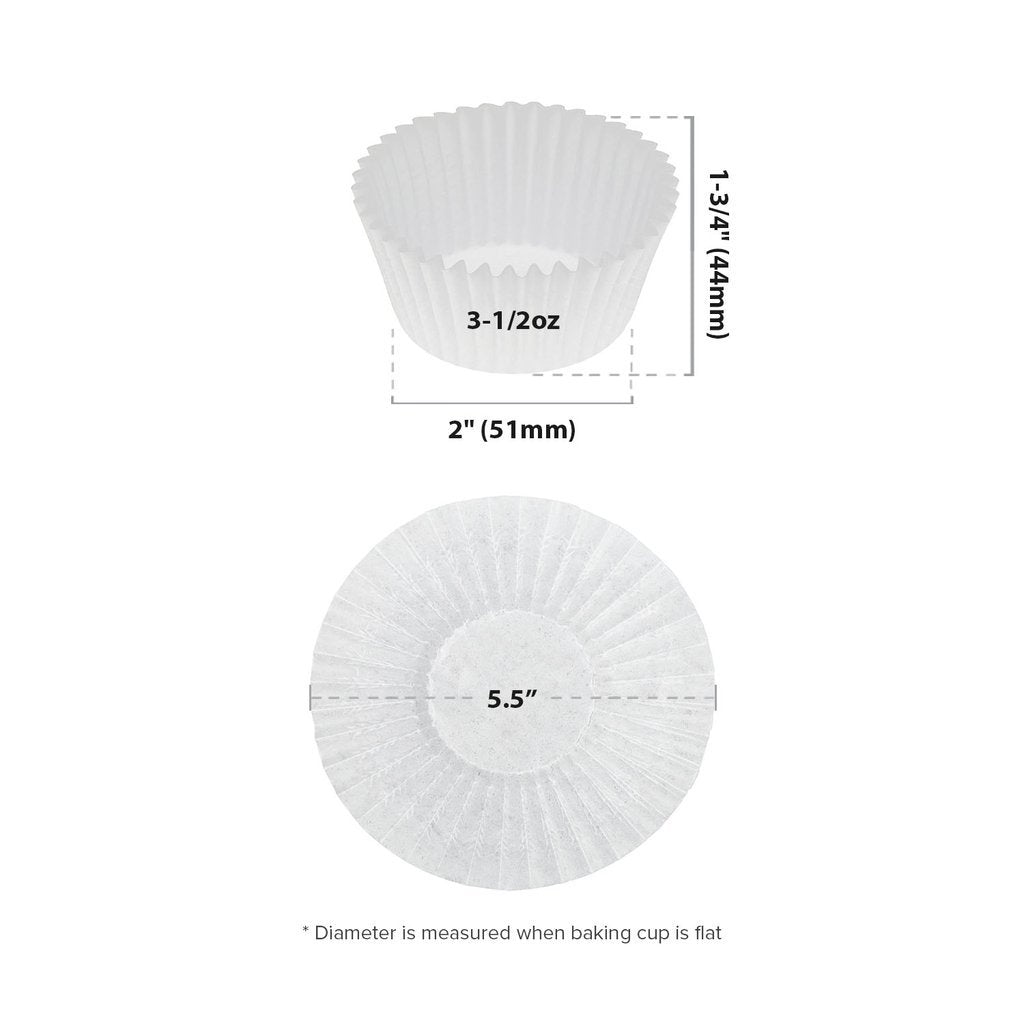 5.5" White Round Baking Paper Cup - 10000 Pcs - HD Plastic Product (Canada). Inc