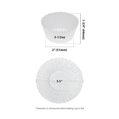 5.5" White Round Baking Paper Cup - 10000 Pcs - HD Plastic Product (Canada). Inc