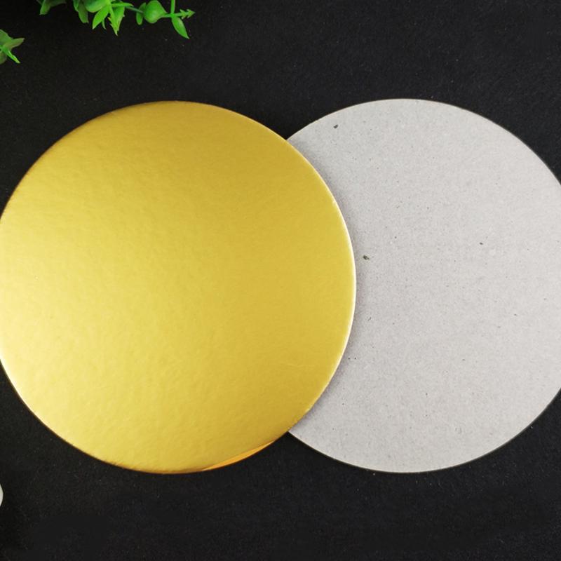 6" Golden Round Cake Paper Pad front and back