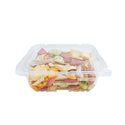 PLS-64 | 64oz PET Clear Rectangular Hinged Safety Lock Salad Container - 150 Sets
