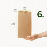 6lb Paper Kraft Bakery Bag | 5.625x3.625x11.125" - 500 Pcs