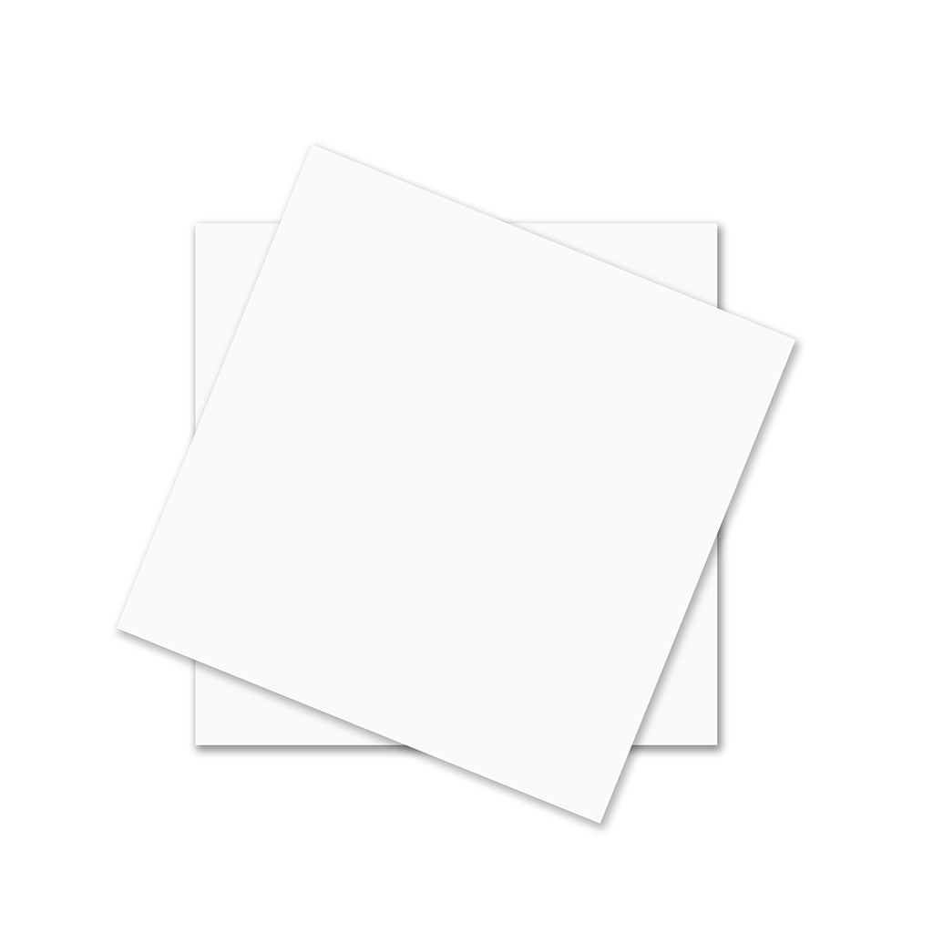 6x6" Solid Bleach White Paper Card - 75 Pcs
