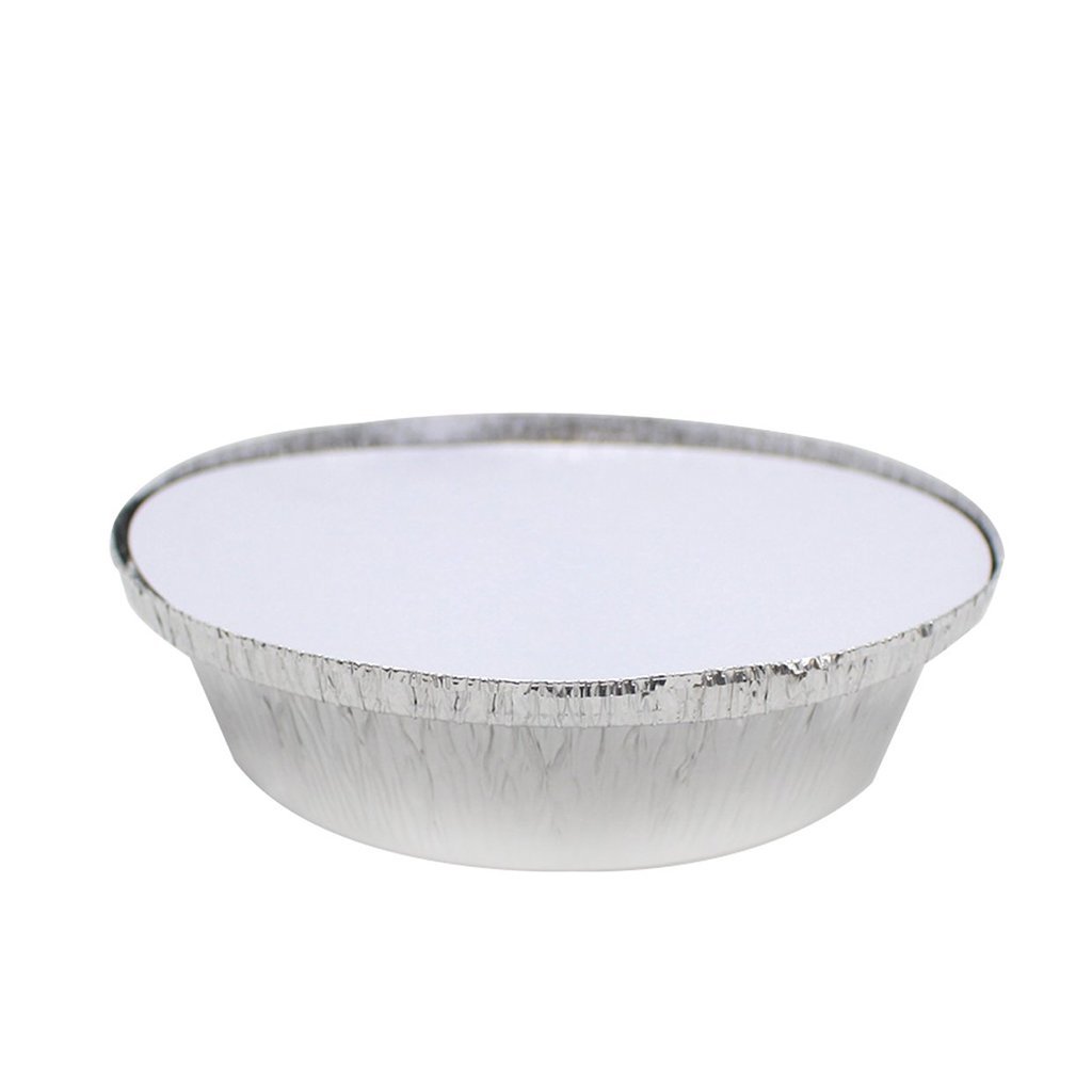 7" Silver Round Foil Container (Base Only) - 500 Pcs - HD Plastic Product (Canada). Inc