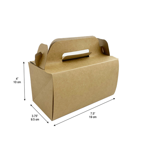 Eco-Friendly Kraft Cake Box W/ Handle size description