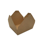 #8 | 45oz Eco-friendly Kraft Foldable Paper Box | 6x4.75x2.5" - 200 Pcs - HD Bio Packaging