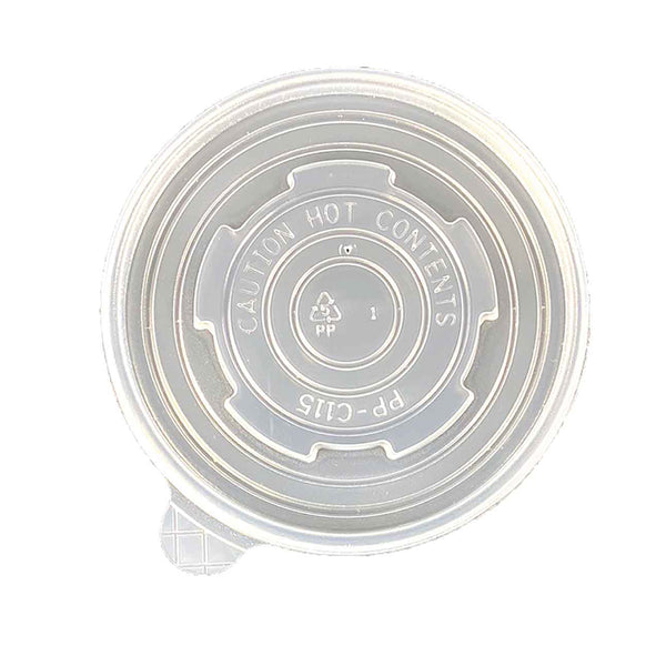90mm PP Vented Lid | Fit 80247/80241 Paper Soup Bowl Lid Only