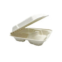  Eco-friendly Sugarcane Square Clamshell Food Container