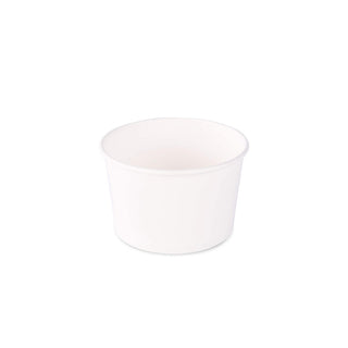 #8D | 8oz Eco-friendly White Paper Soup Cup (Base Only) - 500 Pcs