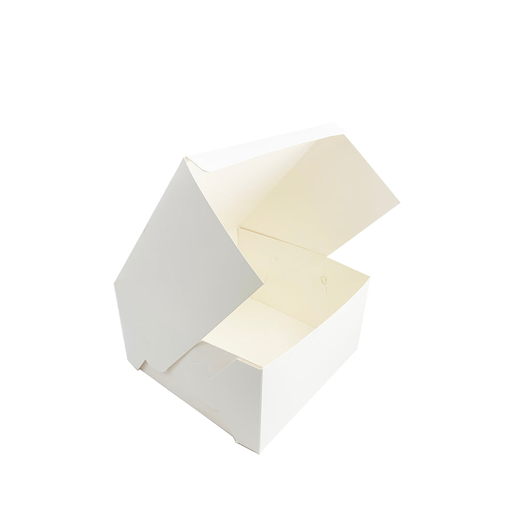 Eco-Friendly White Square Cake Paper Box | 9.25x9.25x5" - 100 Pcs