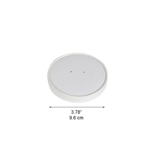 96mm White Paper Lid | Fit 8D/12D/16D Paper Soup Cup (Lid Only) - 500 Pcs