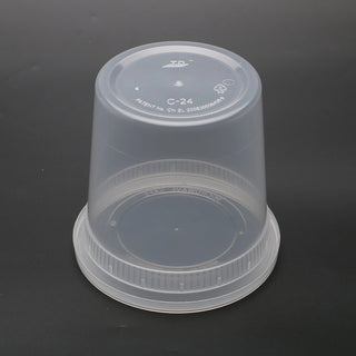24oz Microwaveable PP Leak-resistant Translucent Deli Container W/ Lid upside down