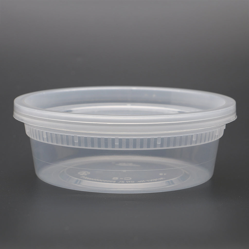 8oz Microwaveable PP Leak-resistant Translucent Deli Container top quality