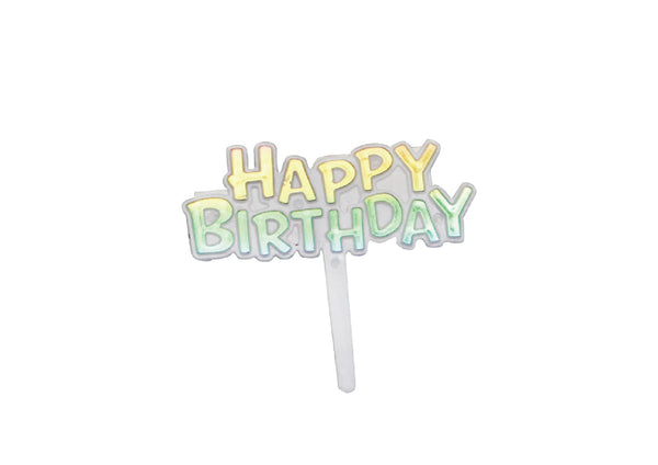 Mini Happy Birthday Acrylic Cake Topper 