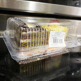 F1003 | Clear Rectangular Hinged Container | 8.43x6.1x3.74" - With Cake