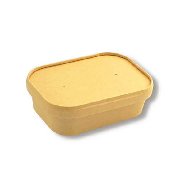 JH-R-580B | 19oz Rectangle Kraft Paper Container (Base Only) - 300 Pcs