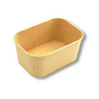 JH-R-1000B | 32oz Rectangle Kraft Paper Container (Base Only) - 300 Pcs