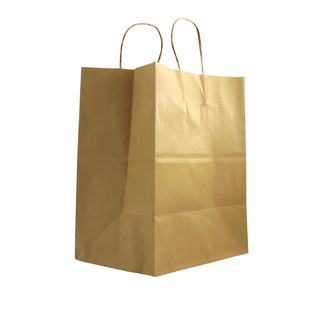 HD-10712 | 100% Recycled Paper Kraft Bag W/ Twisted Handle | 10.25x7x12.6