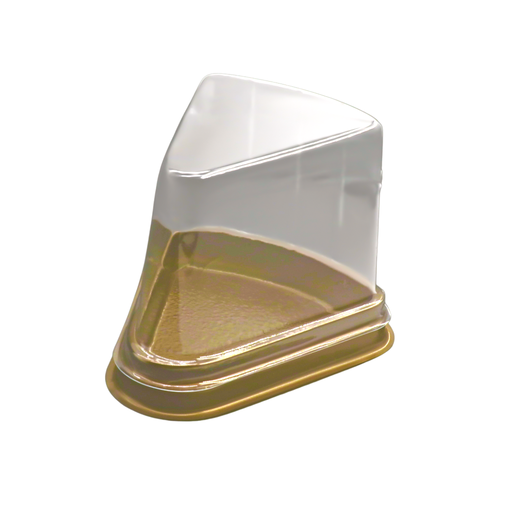 Triangle Clear Cake Slice Box W/ Lid | 4.13x3.75x3.75" - 150 Sets