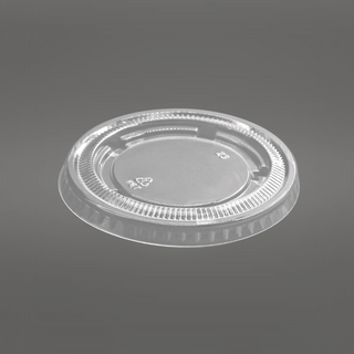 75mm PET Lid for plastic or paper cups with a grey background