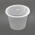 FS-459 | 66oz Microwaveable PP Leak-resistant Clear Round Deli Container W/ Lid - 180 Sets