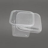 12oz Square Clear Plastic Mousse Box W/ Lid - 200 Sets