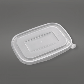 170x120mm Clear Rectangle PP Lid | Fit 580B/750B/1000B Kraft Paper Container (Lid Only) - 300 Pcs