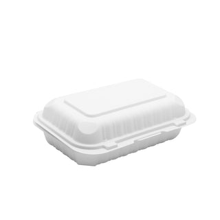 (ONLY 15cs Available at Scarborough Warehouse) #96H | Extra Height Microwavable PP Rectangular Clamshell Food Container | 9x6x3