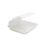 #81 | Microwavable PP Square Clamshell Food Container | 8x8x3" - 150 Pcs - HD Bio Packaging