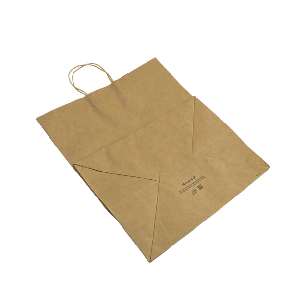 HD-141015 | 100% Recycled Paper Kraft Bag W/ Twisted Handle | 14x10x15.5