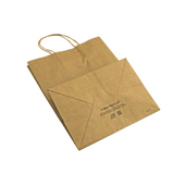 HD-9610 | 100% Recycled Paper Kraft Bag W/ Twisted Handle | 9.25x6.65x11.4" - 250 Pcs