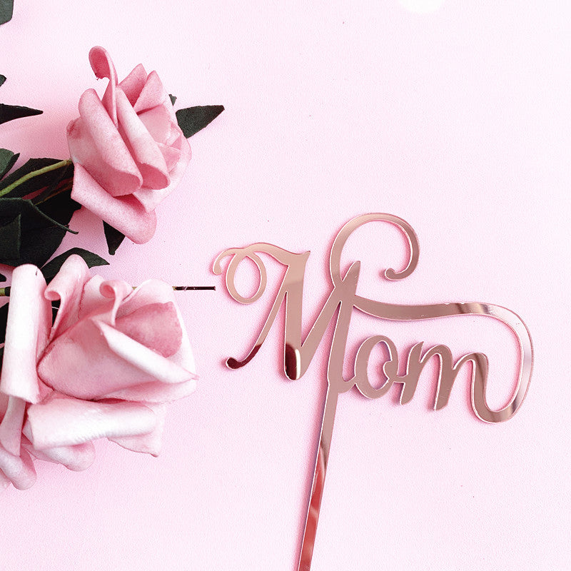 Happy Mother's Day Acrylic Cake Topper - 10 Pcs