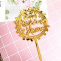 Mother's Day Acrylic Cake Topper - 10 Pcs
