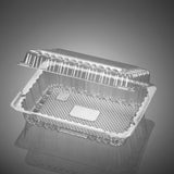 J046 | Clear Rectangular Hinged Container | 8.86x6x2.78" - 500 Pcs
