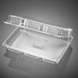 J051 | Clear Rectangular Hinged Container | 12.2x8.58x2.95" - 200 Pcs