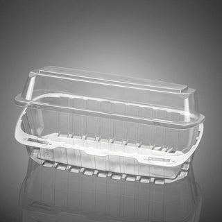 J131 PET | Clear Rectangular Hinged Container | 8.58x4.57x3.2