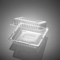 J139 | PET Clear Rectangular Hinged Container | 6.18x6x2.56
