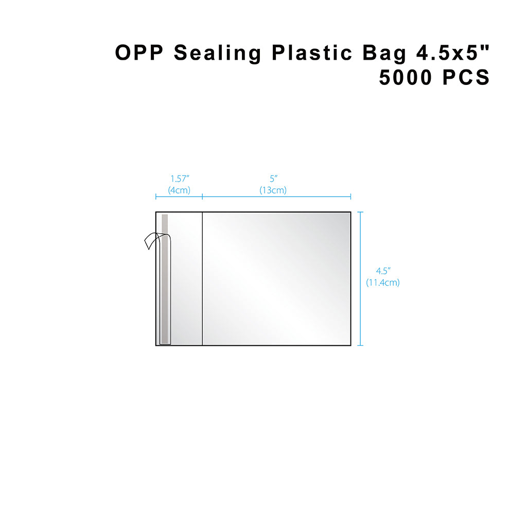Transparent Self Adhesive OPP Bag | 4.5x5" - 5000 Pcs