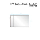 Transparent Self Adhesive OPP Bag | 5x7" - 5000 Pcs