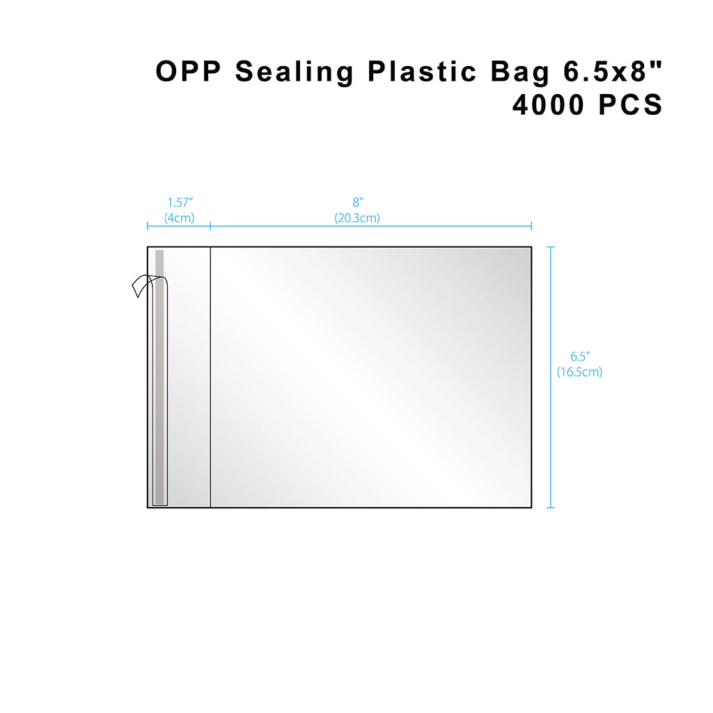 Transparent Self Adhesive OPP Bag | 6.5x8" - 4000 Pcs