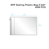 Transparent Self Adhesive OPP Bag | 6.5x8" - 4000 Pcs