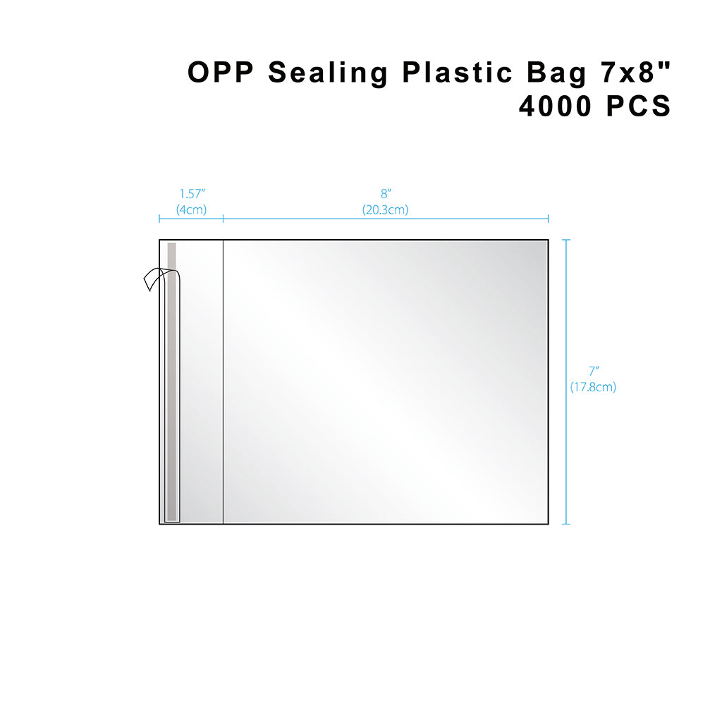 Transparent Self Adhesive OPP Bag | 7x8" - 4000 Pcs