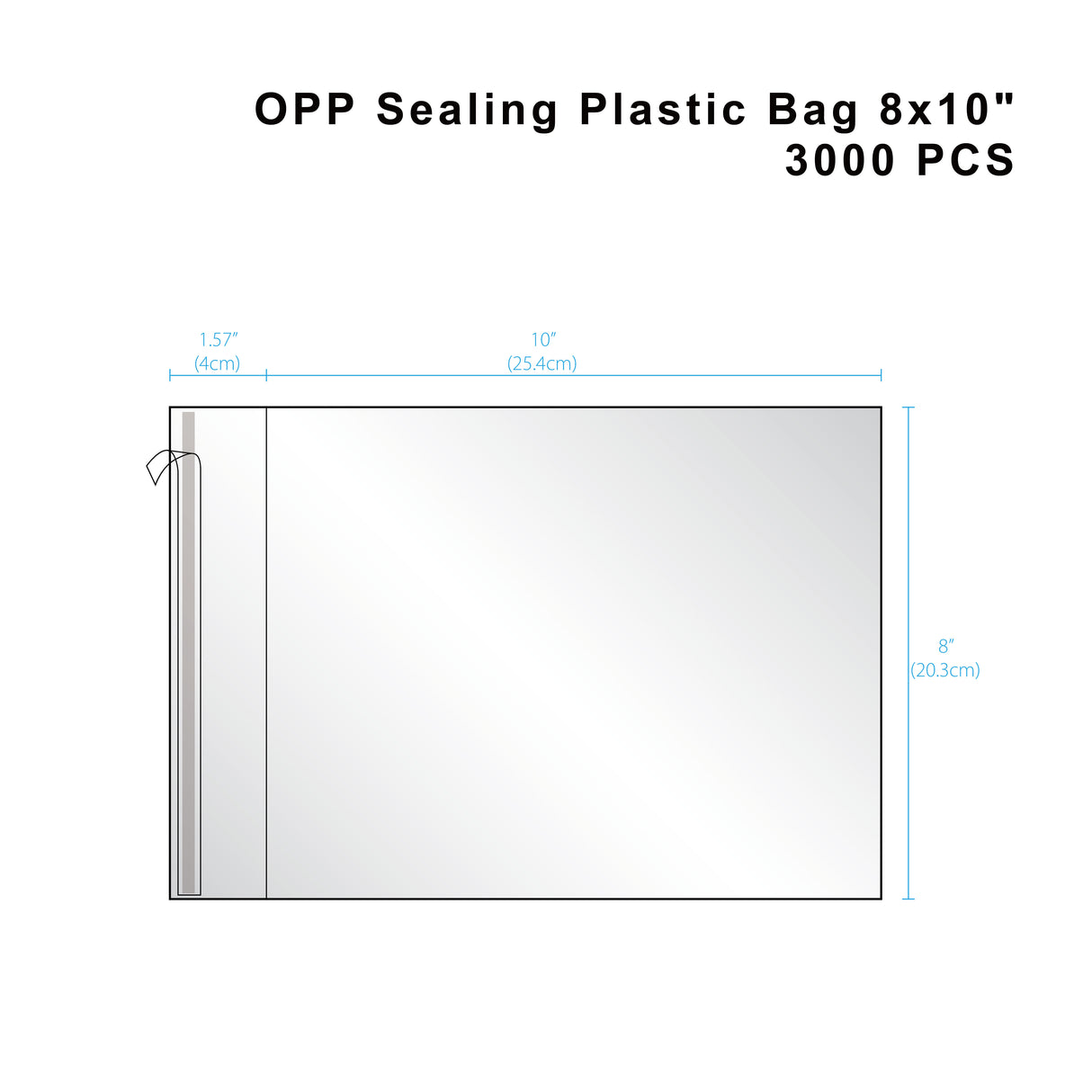 Transparent Self Adhesive OPP Bag | 8x10" - 3000 Pcs