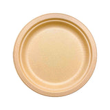 80106 | 8.6" Compostable Sugarcane Brown Round Plate - 500 Pcs