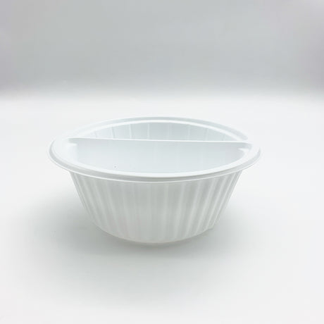 Microwaveable PP White Bowl 2 compartments