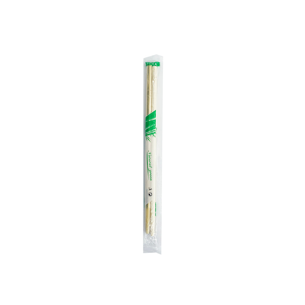 BC60OPP | 6mm Individually Wrapped Bamboo Chopsticks - 3000 Pcs