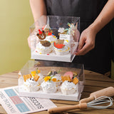 Clear Cupcake Box | Cupcake Carrier | Fits 2/4/6/12 Cupcakes Or Muffins - 10 Sets