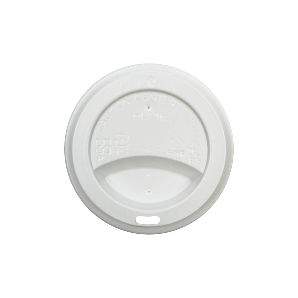 D80 | White Round Lid | Fit 8oz Hot Paper Cup - 1000 Pcs - HD Plastic Product (Canada). Inc