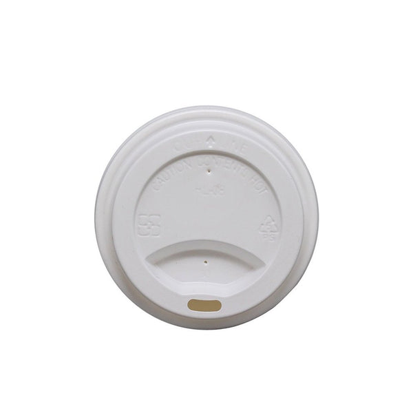 D90 | White Round Lid | Fit 12/16/20oz Hot Paper Cup - 1000 Pcs - HD Plastic Product (Canada). Inc