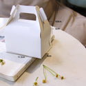 Eco-Friendly White Cake Box W/ Handle size description