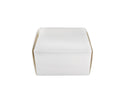 Eco-Friendly White Square Cake Paper Box folded